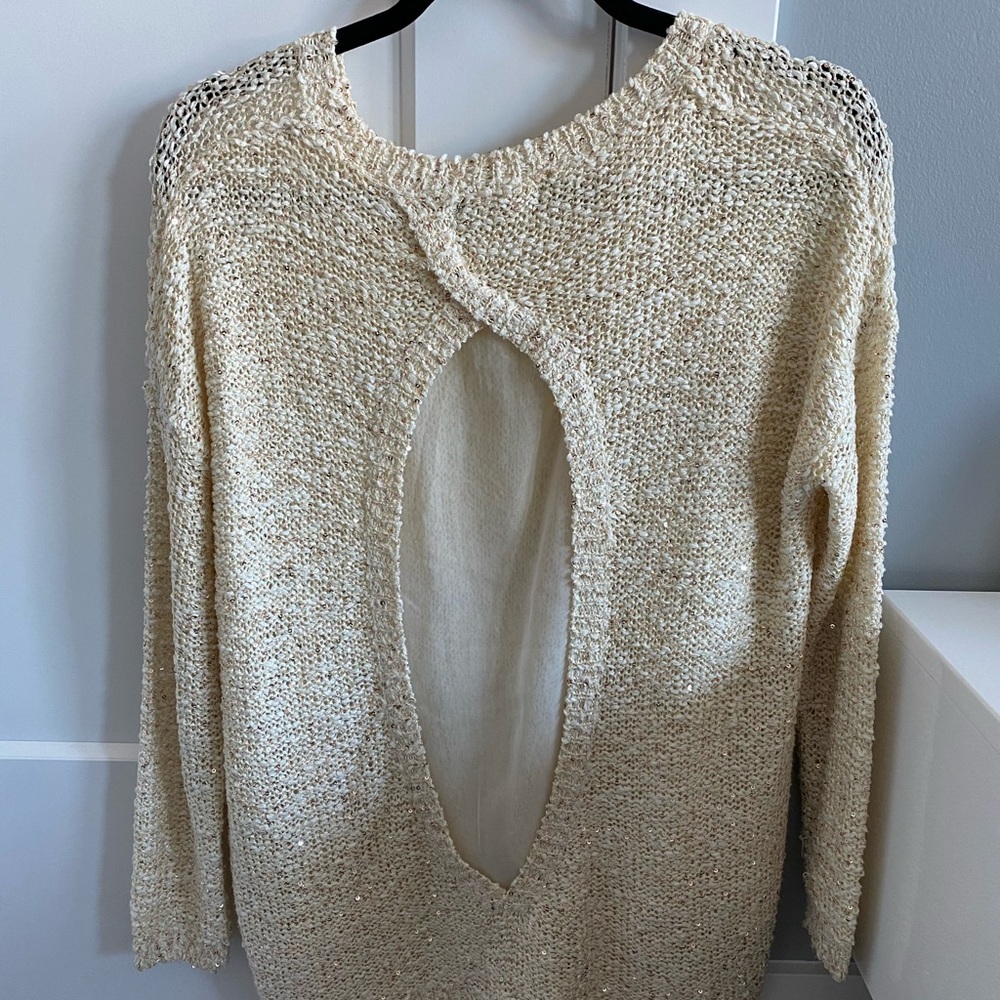 Hole/see through back sweater